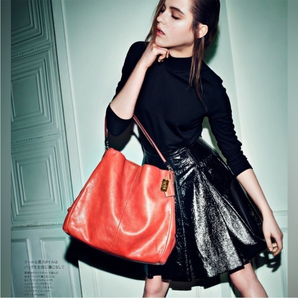 Elegant Red Leather Coach Bag Madison Phoebe